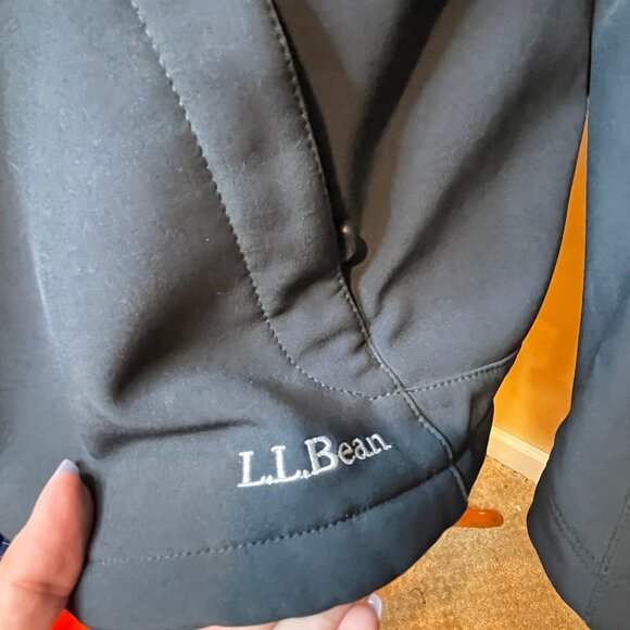 L.L.Bean Women's Black Fleece Lined Full Zip Jacket Bkack Size XL Windproof Coat - Picture 3 of 12